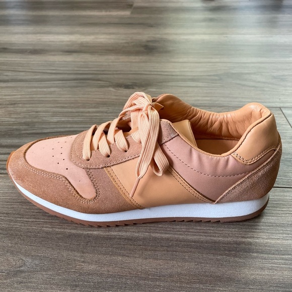 Club Monaco Zoe Leather Peach Sneakers | 8 - Picture 12 of 12